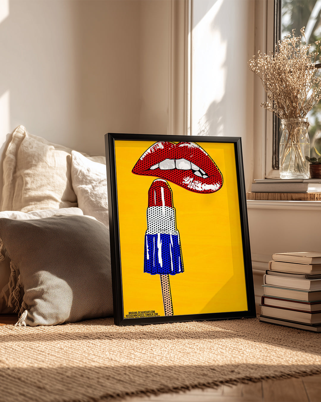 Dudak ve Dondurma - Pop Art Tarzı Poster Tablosu