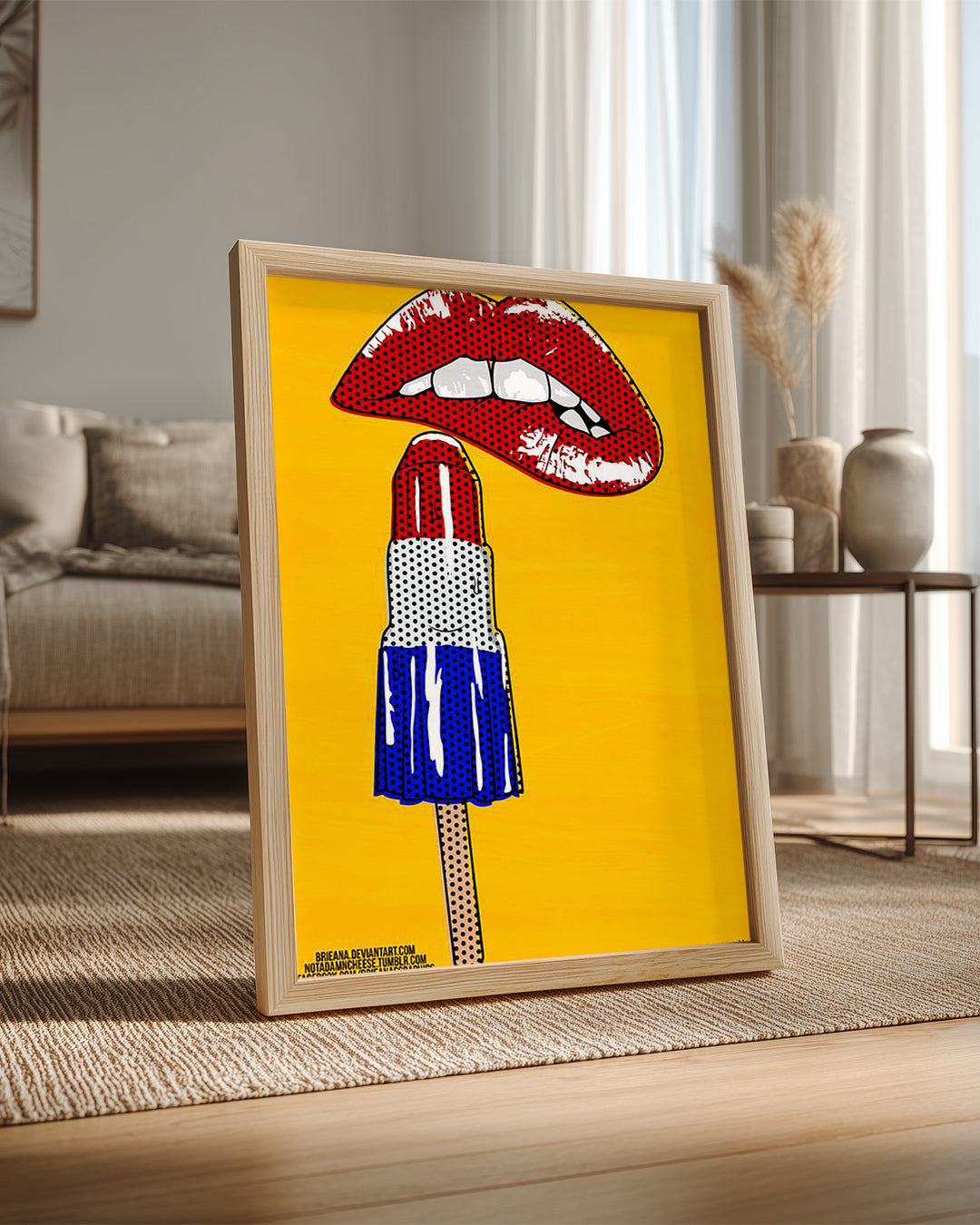 Dudak ve Dondurma - Pop Art Tarzı Poster Tablosu