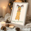 Elk Christmas Scene Poster Tablosu