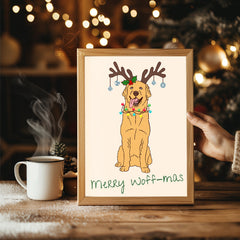 Elk Christmas Scene Poster Tablosu