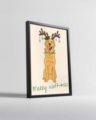 Elk Christmas Scene Poster Tablosu