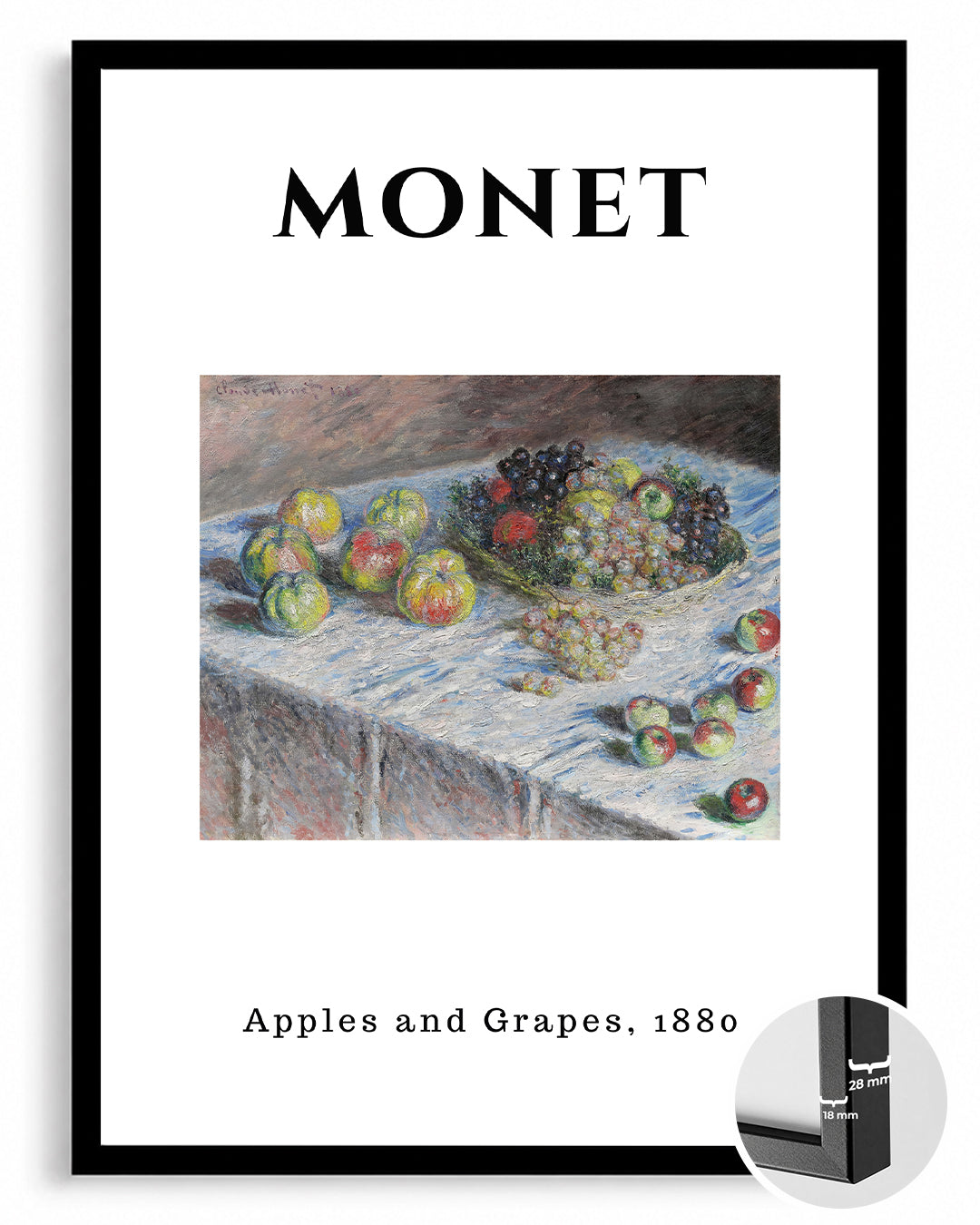 Elmalar ve Üzümler - Claude Monet - 1880 Poster Tablosu