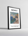 Étretat Plaj ve Falaise d Amont - Claude Monet - 1885 Poster Tablosu