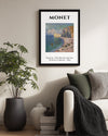 Étretat Plaj ve Falaise d Amont - Claude Monet - 1885 Poster Tablosu
