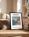 Étretat Plaj ve Falaise d Amont - Claude Monet - 1885 Poster Tablosu