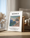 Étretat Plaj ve Falaise d Amont - Claude Monet - 1885 Poster Tablosu