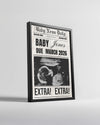 Extra! Extra! – Kişiselleştirilebilir Hamilelik Duyuru Posteri