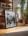 Extra! Extra! – Kişiselleştirilebilir Hamilelik Duyuru Posteri