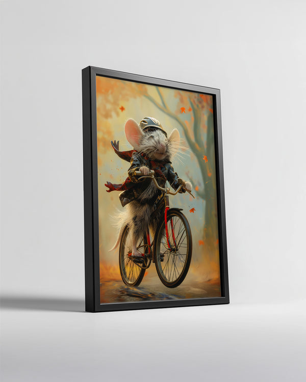 Fare - Bisiklet Süren Kahraman Poster Tablosu
