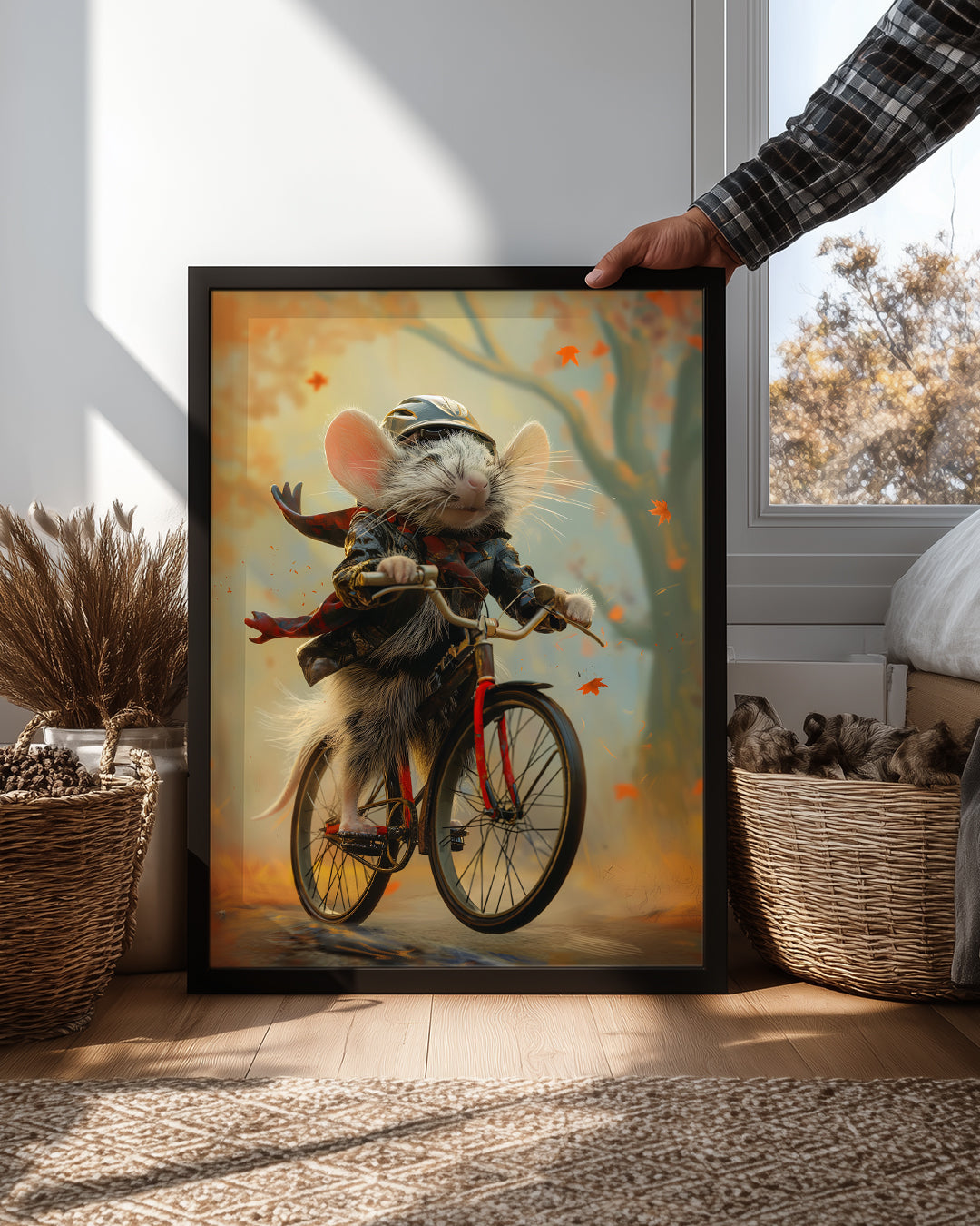 Fare - Bisiklet Süren Kahraman Poster Tablosu