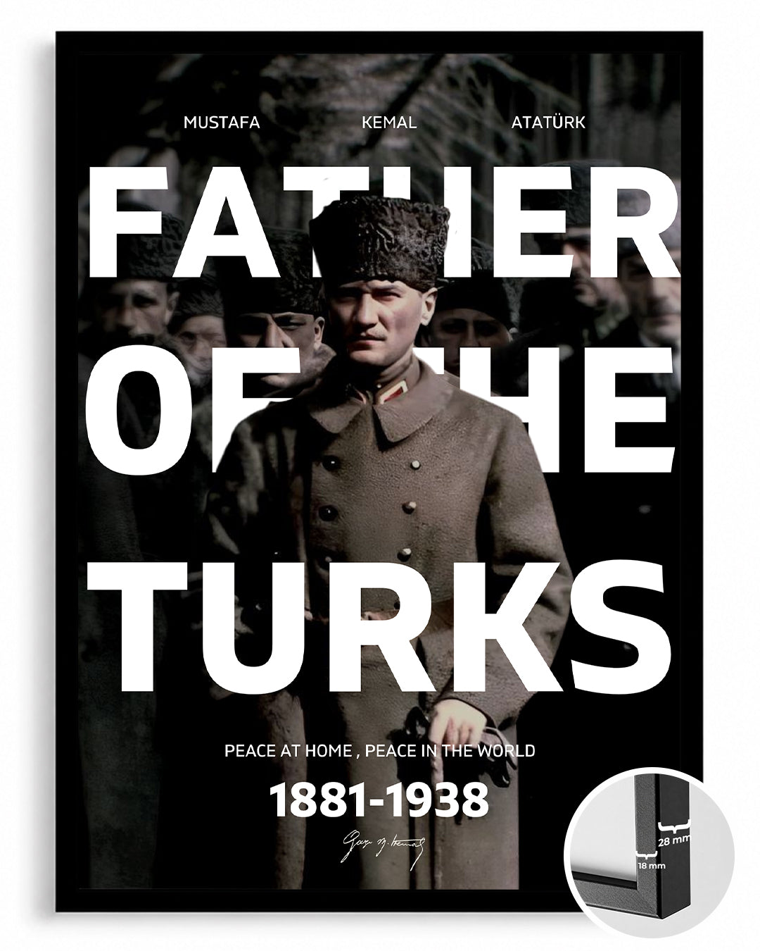 Father Of The Turks – Modern Liderlik Tasarımı Poster Tablosu