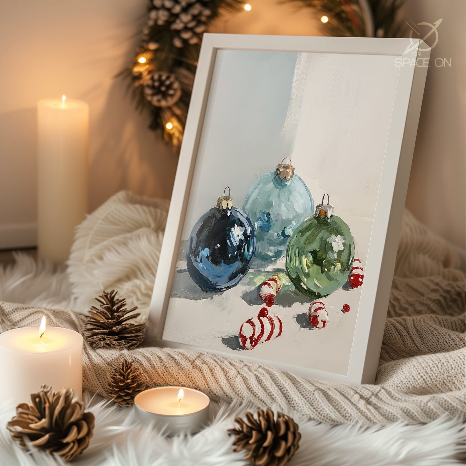 Feliz Navidad Art Poster Tablosu
