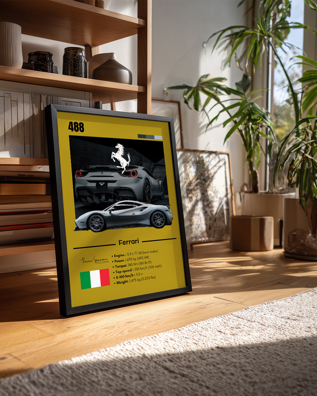 Ferrari 488 Poster Tablosu