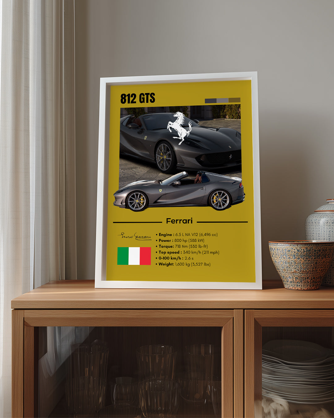 Ferrari 812 GTS Poster Tablosu