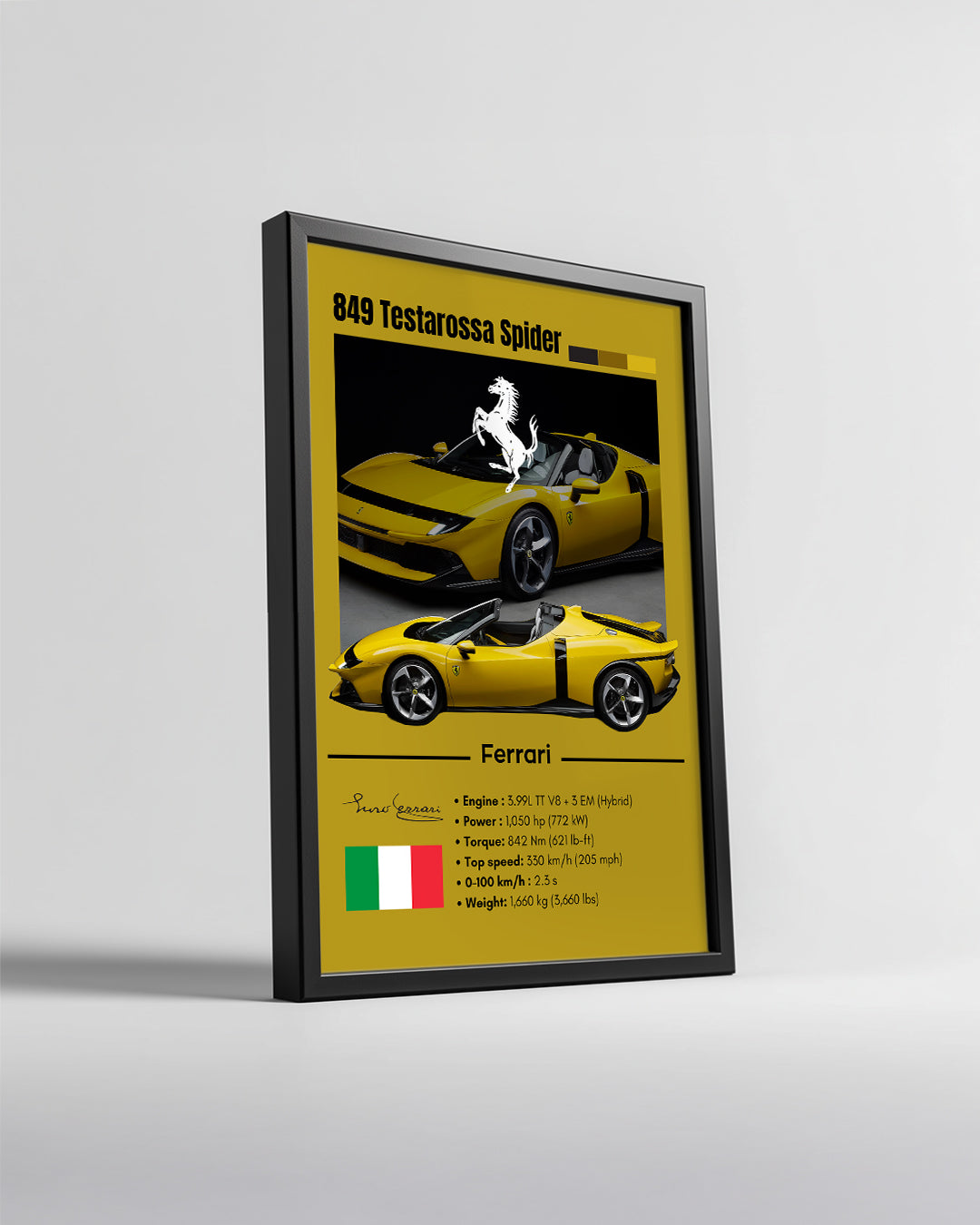 Ferrari 849 Testarossa Spider Poster Tablosu