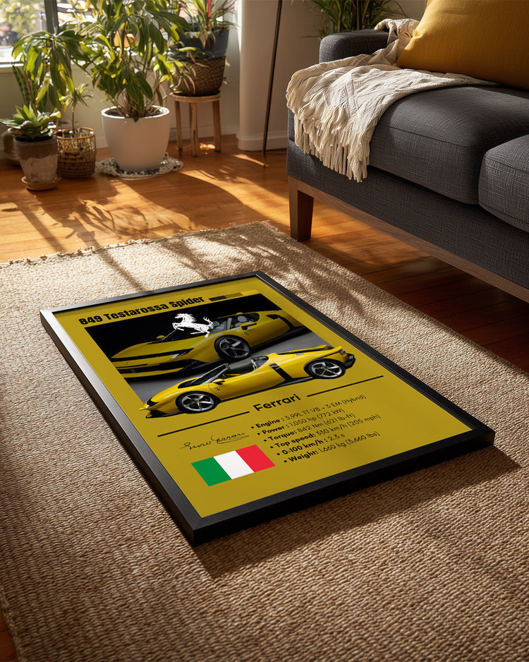 Ferrari 849 Testarossa Spider Poster Tablosu