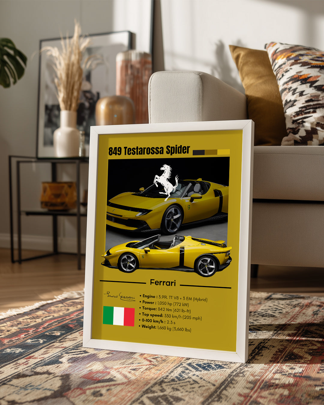 Ferrari 849 Testarossa Spider Poster Tablosu