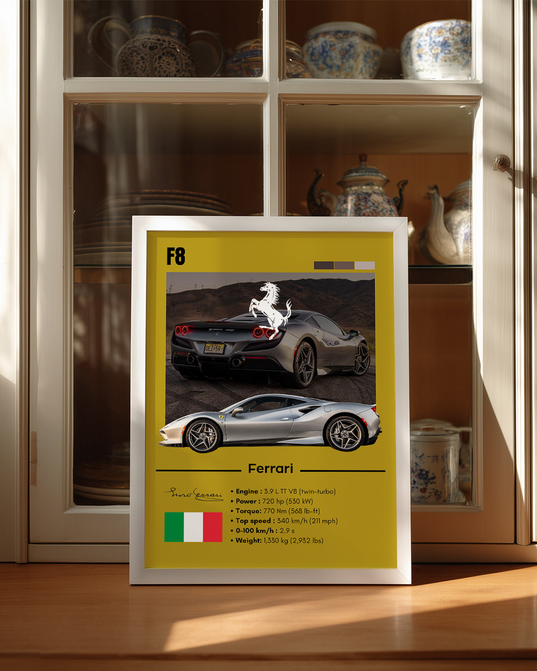 Ferrari F8 Poster Tablosu