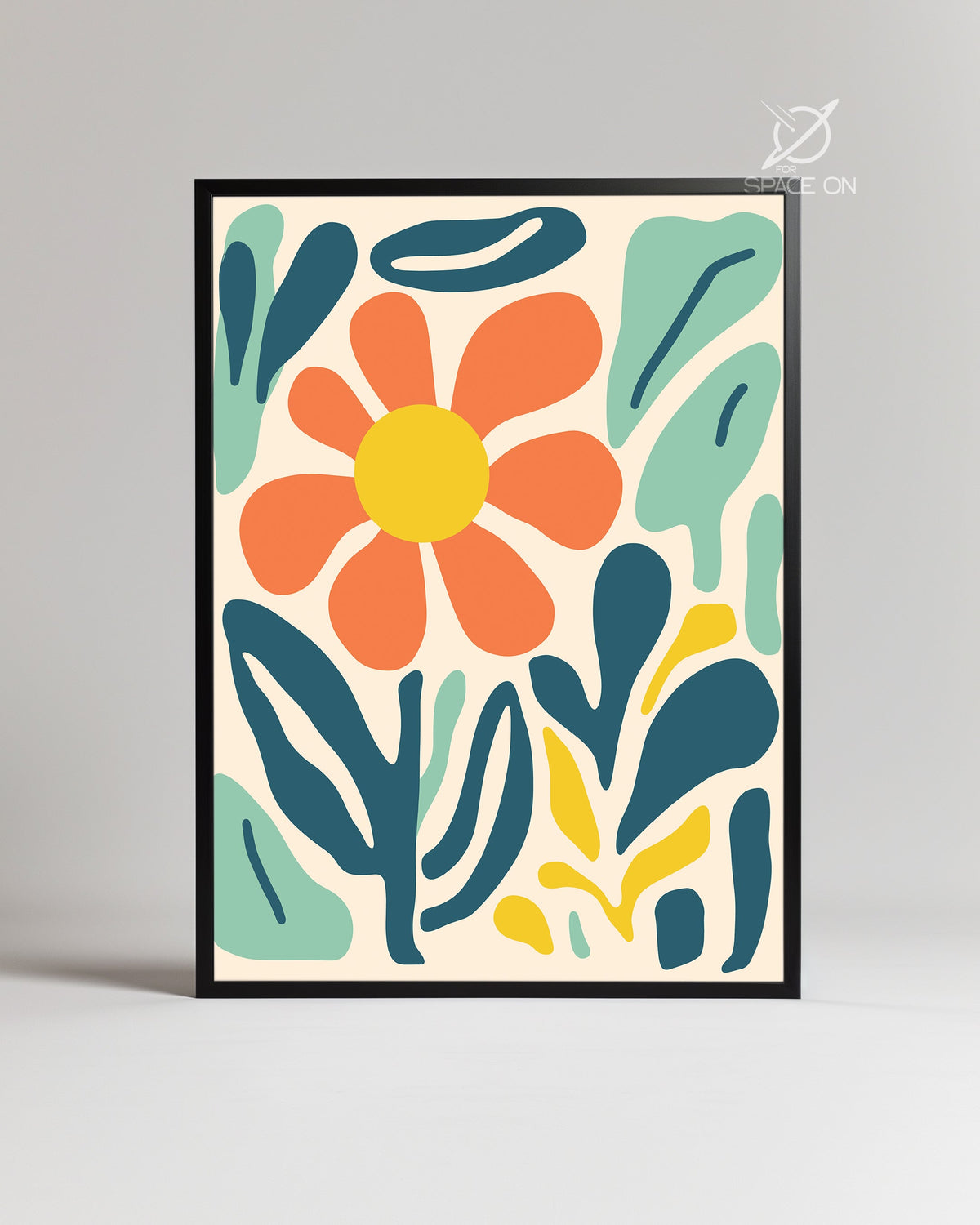 Feuille Abstrait Poster Tablosu