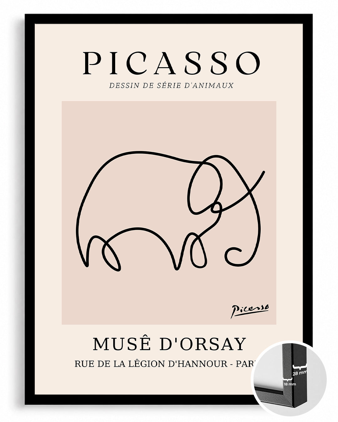 Fil - Pablo Picasso Poster Tablosu