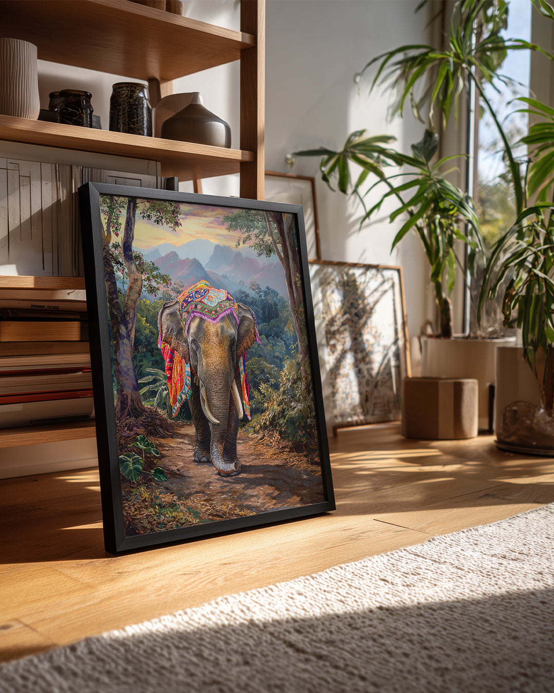 Fil - Renkli Seyahat Yastığı Poster Tablosu