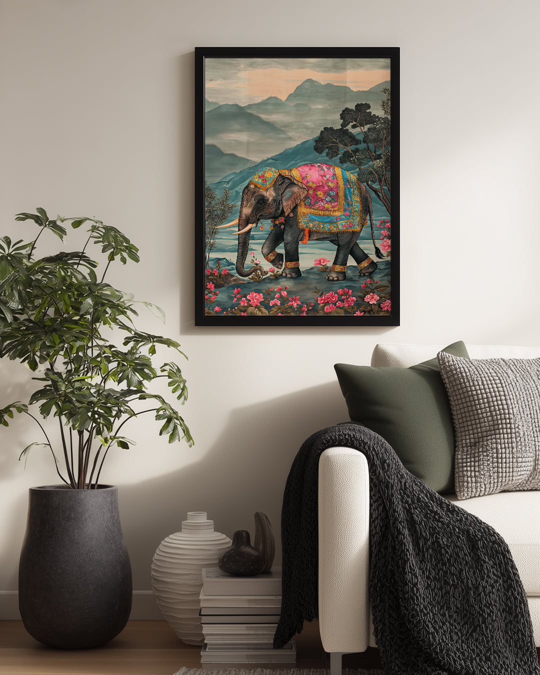 Fil - Renkli Süslemeler Poster Tablosu