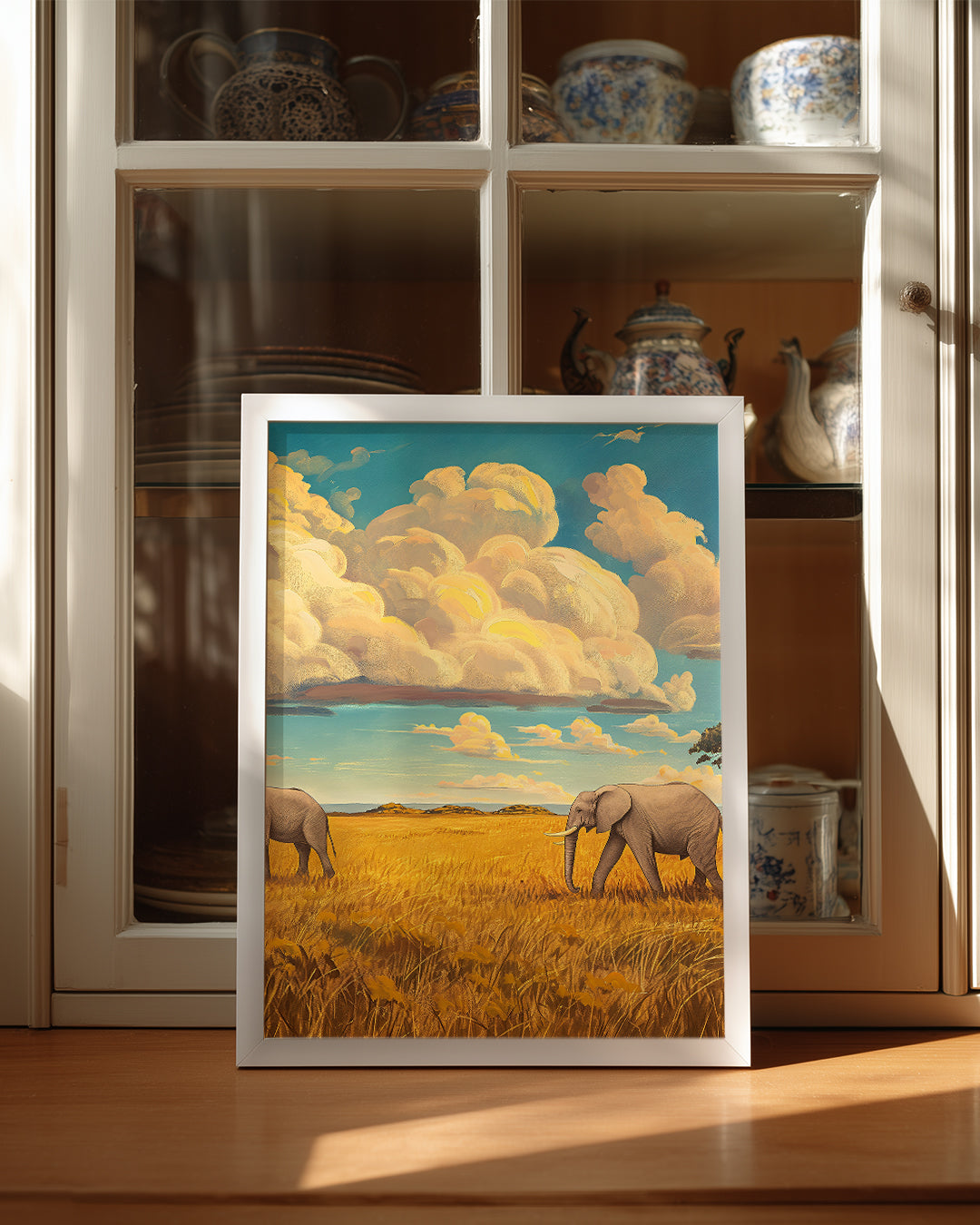 Fil - Savana Manzarası Poster Tablosu
