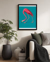 Flamenko - Pembe Tüyler Poster Tablosu