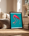 Flamenko - Pembe Tüyler Poster Tablosu