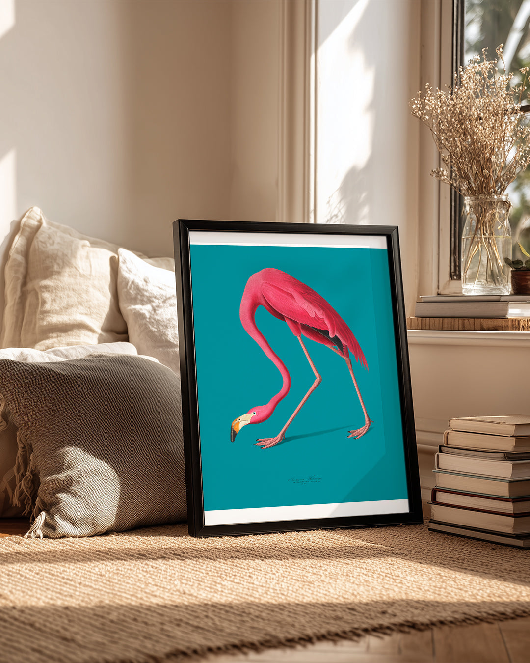 Flamenko - Pembe Tüyler Poster Tablosu