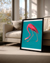 Flamenko - Pembe Tüyler Poster Tablosu