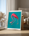 Flamenko - Pembe Tüyler Poster Tablosu
