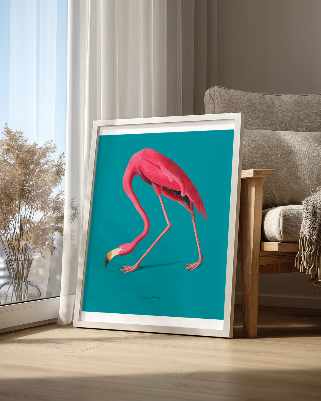 Flamenko - Pembe Tüyler Poster Tablosu