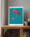 Flamenko - Pembe Tüyler Poster Tablosu