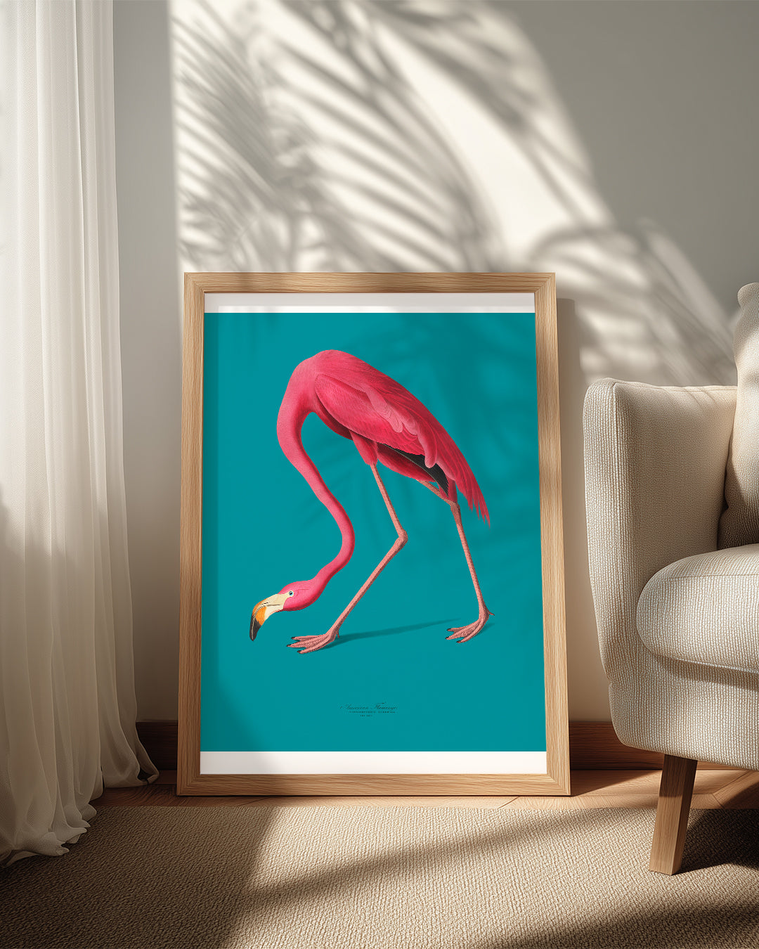 Flamenko - Pembe Tüyler Poster Tablosu