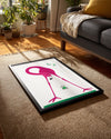Flamingo - Pembe Renkli Uzun Boyun Poster Tablosu