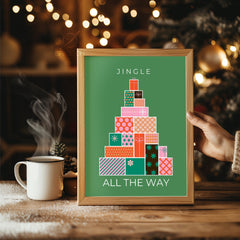 Flocked Snow Tree Poster Tablosu