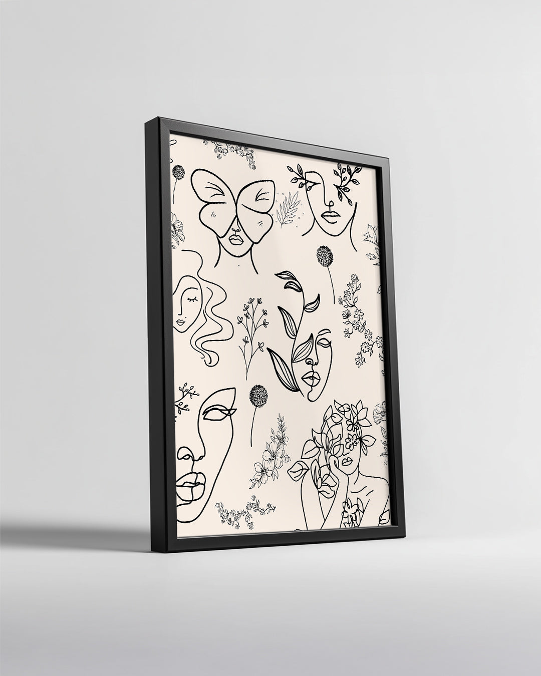 Flora Line Poster Tablosu