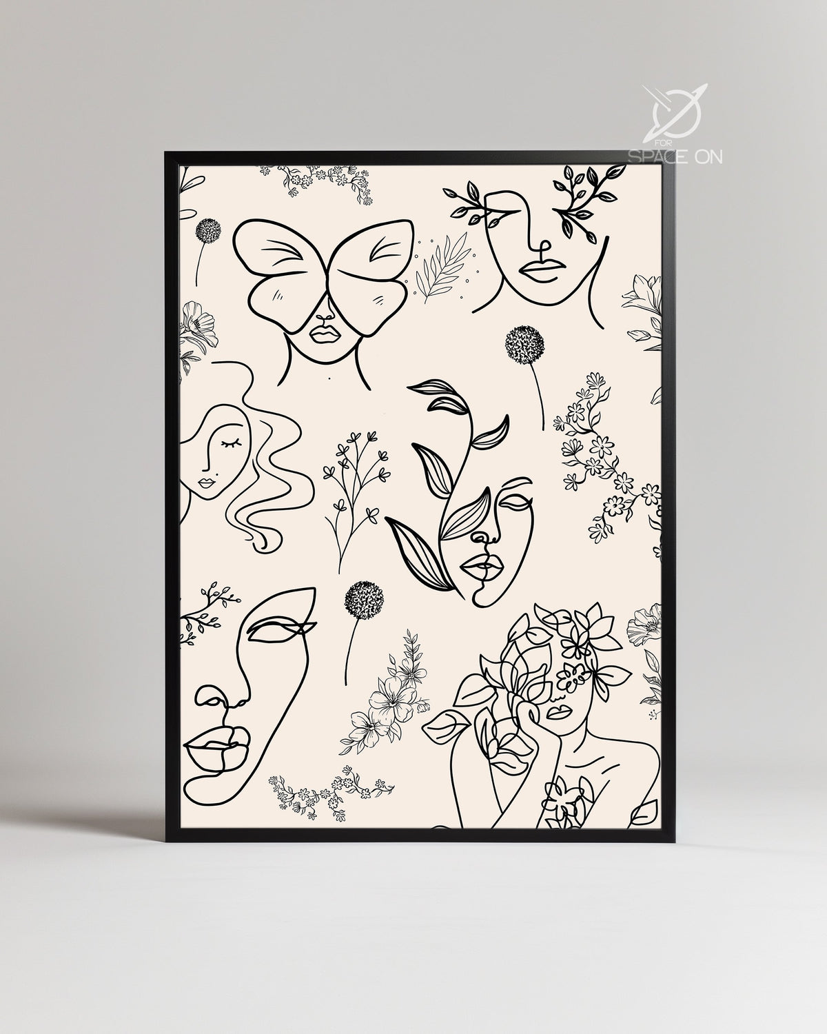 Flora Line Poster Tablosu