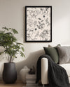 Flora Line Poster Tablosu