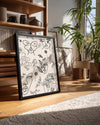 Flora Line Poster Tablosu