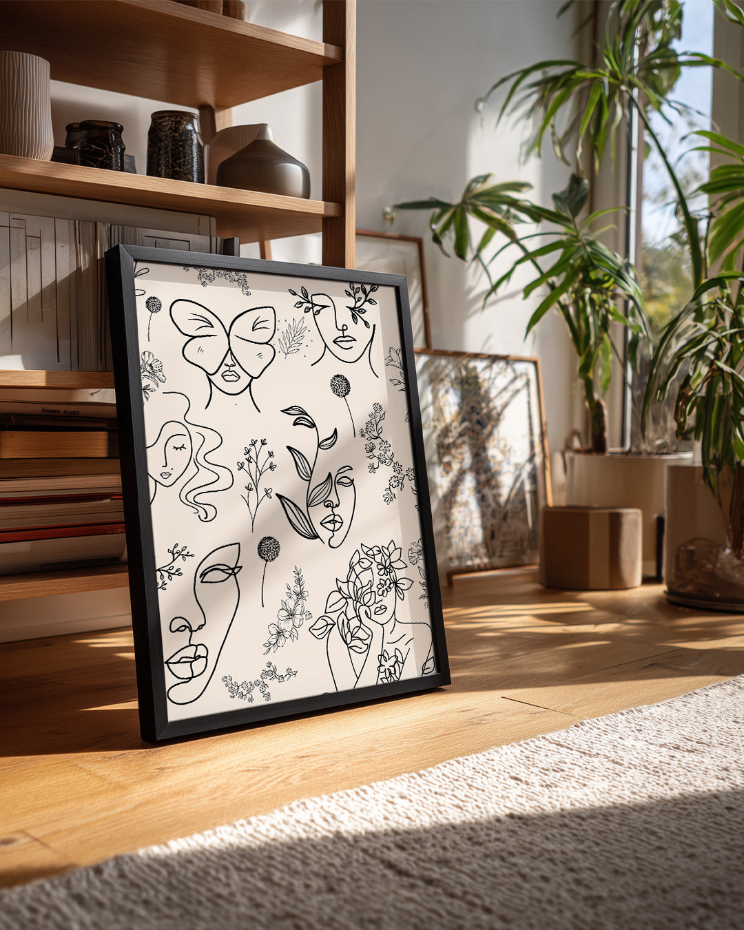 Flora Line Poster Tablosu