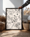 Flora Line Poster Tablosu
