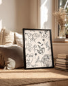 Flora Line Poster Tablosu
