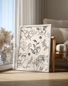 Flora Line Poster Tablosu
