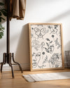 Flora Line Poster Tablosu