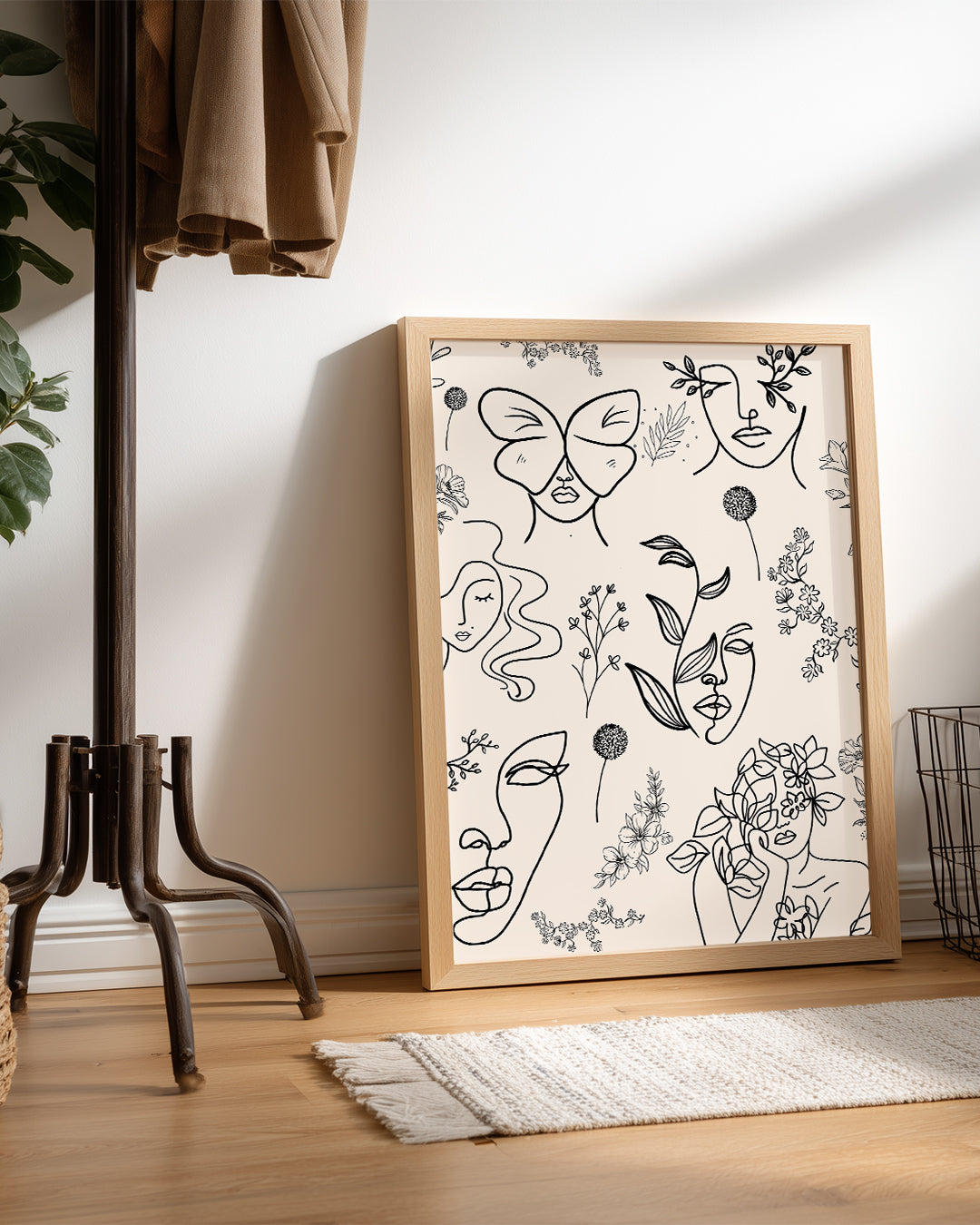 Flora Line Poster Tablosu
