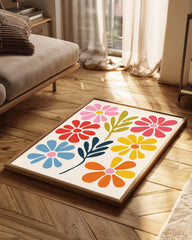 Floral Block Poster Tablosu