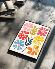 Floral Block Poster Tablosu