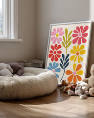 Floral Block Poster Tablosu